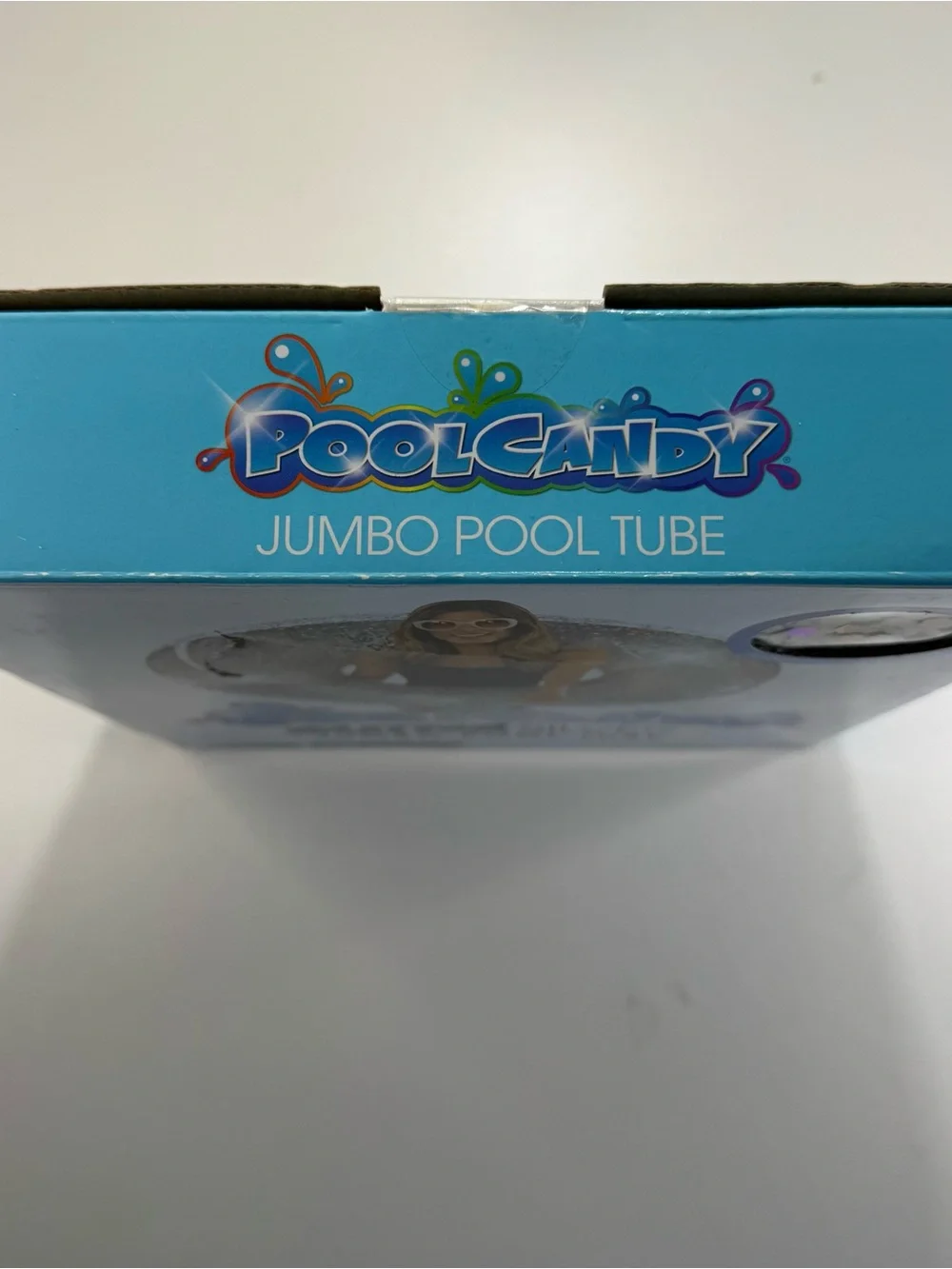 Pool Candy Inflatable 48 Inch Holographic Silver Glitter Jumbo Pool Tube Float